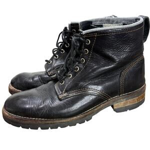 Redhead Size 9.5 Boots Oil Resistant Black Leather Lace-up Chukka Chunky Sole